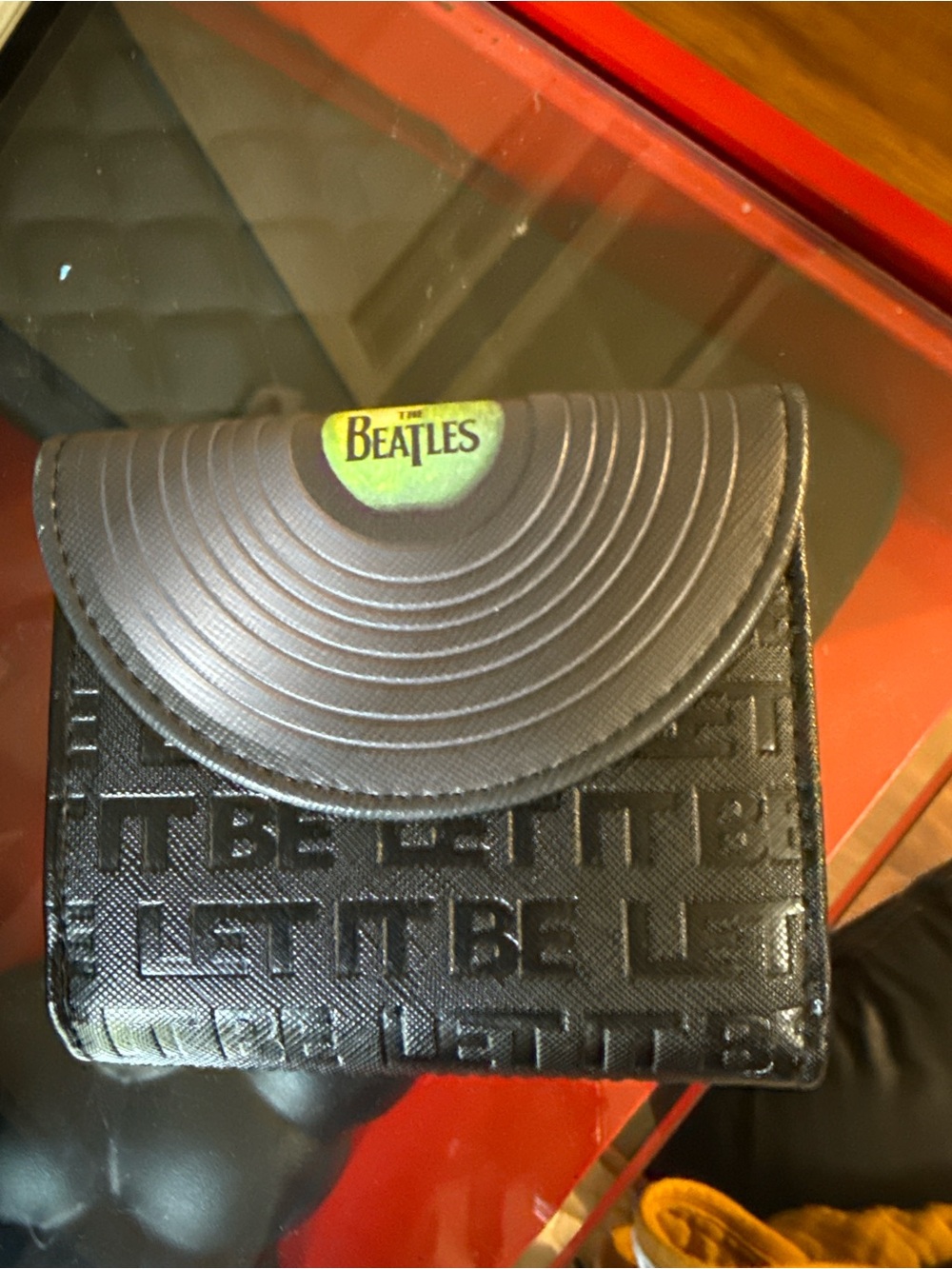 Loungefly Black The Beatles Vinyl-Style Women's Wallet with Green Logo Accent
